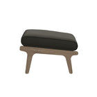 Modway - Saratoga Terrasse extérieure Teck Ottoman, Gris silex-Tissu résistant aux taches et à l’eau