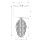 Monarch Specialties - Luminaire - 30 po H - Rotin Noir - Abat-Jour Beige - Transitionnel-Avec une garantie limitée de 2 ans contre tout défaut, vous pouvez avoir l'esprit tranquille en sachant que cet éclairage est conçu pour durer et éclairer votre maison pendant des années