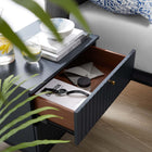 Modway - Dakota Table de chevet, Bleu-Quincaillerie en laiton
