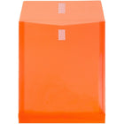 Jam Paper - Plastic Enveloppes avec fermeture VELCRO - 1" Extension - Lettre - 9 3/4" x 11 3/4" - Orange - 12 Paquet (118V1OR)-Dimensions : 9,75 x 1,25 x 11,75 pouces (format lettre)