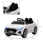 Qaba - Voiture RC électrique sous licence Audi Q8 12V pour enfants - blanc-Quatre roues avec suspension à ressorts assurent une conduite en douceur 