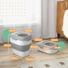 PawHut - Conteneur de Nourriture pour Chien 6-30lb avec Design Escamotable - Gris-Couvercle rabattable transparent et partie supérieure ouvrable pour un accès rapide