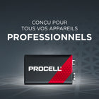 Duracell - Piles alcalines 9 V Procell - paquet de 12-5