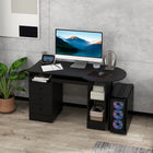 HOMCOM - Bureau d'ordinateur avec tiroirs - 49,25 po L x 23,5 po l x 29,25 po H - noir-L'espace généreux sous le bureau vous permet d'étendre vos jambes confortablement