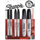 Sharpie - Marqueurs projet - Pointe fine/ultra fine/biseautée - Noir - paquet de 6-Type de marqueur: Permanent
