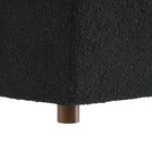 Modway - Commix Boucle rempli de duvet et trop rempli Tissu Ottoman - Noir-Capacité de poids des ottomans : 331 lb.