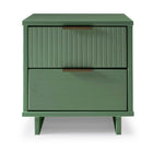 Manhattan Comfort - Table de nuit moderne Granville 45,99 cm à 2 tiroirs - Vert sauge-Moderne-contemporain avec une touche de glamour - Table de nuit pour chambre et salon