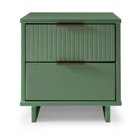 Manhattan Comfort - Table de nuit moderne Granville 45,99 cm à 2 tiroirs - Vert sauge-Moderne-contemporain avec une touche de glamour - Table de nuit pour chambre et salon