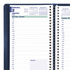 Blueline - 2027 Agenda quotidien avec reliure spirale et couverture souple à texture imitation lézard – 8 po x 5 po – Noir – Bilingue-Calendriers de référence du mois précédent, du mois courant et des deux mois suivants sur chaque double page