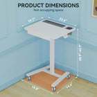 ShoppingAll - Chariot pneumatique de bureau pour ordinateur portable à hauteur réglable - blanc-8