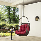 Modway - Arbor Terrasse extérieure Chaise à balançoire sans support - Rouge-Cadre robuste en acier revêtu de poudre