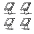 Uncaged Ergonomics - Ensemble de support de bureau réglable et pivotant pour ordinateur portable RISE - Argent - paquet de 4-Le support de bureau réglable et pivotant Rise 2.0 maintient les ordinateurs portables dans une position ergonomique.