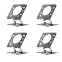Uncaged Ergonomics - Ensemble de support de bureau réglable et pivotant pour ordinateur portable RISE - Argent - paquet de 4-Le support de bureau réglable et pivotant Rise 2.0 maintient les ordinateurs portables dans une position ergonomique.