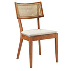 Modway - Caledonia Tissu tapis Chaise à manger Ensemble de 2 - Noyer beige-Capacité de poids : 330 lb.