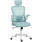 HOMCOM - Chaise de bureau ergonomique avec repose-tête - vert clair-Soutien ergonomique complet du corps, appui-tête rotatif et réglable, et soutien lombaire 4D pour s'adapter à votre morphologie 