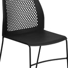 Flash Furniture – Chaise traîneau empilable HERCULES avec ouverture d’aération, capacité de 661lb, noir (RUT498ABK)-Renfort transversal avant