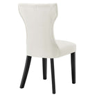 Modway - Silhouette Performance Velvet Chaises de salle à manger Ensemble de 2 - Blanc-Assemblée requise