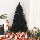 HOMCOM - Arbre de Noël Artificiel 7 Pieds Décoration Maison Ouverture Auto - Noir-Des branches réalistes en PVC donnent un aspect plein et luxuriant à l'arbre 
