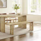 Modway - Amistad 72" Bois Banc - Chêne-Assemblée requise