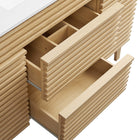 Modway - Render 48" Vanité de salle de bain à un seul lavabo - Oak White-9