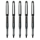 uni-ball - Stylos à bille roulante à aiguille Vision - 0,5 mm - Noir - paquet de 5-Couleur de l'encre : Noir