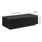 Hudson&Canal - Table basse rectangulaire Paxton 48" de largeur, , grain noir-8