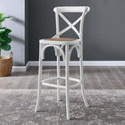 Modway - Gear Tabouret de bar - Blanc-Aucune assemblée requise