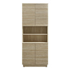 Modway - Render Grand Faux travertin Armoire de rangement pour linge in Travertin-8