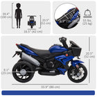 Aosom - moto électrique pour enfants 6v avec musique, jouet à roues - bleu-Cette moto électrique peut fonctionner en continu pendant 45 minutes après une charge complète 