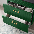 Modway - Daybreak 24" Vanette de salle de bain - Vert Noir-RANGEMENT DE SALLE DE BAIN - Organisez les essentiels de la salle de bain et gardez le comptoir propre avec ce meuble. Avec un design spécial adapté à la plomberie, les tiroirs du bas spacieux offrent un espace de rangement suffisant