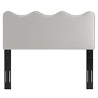 Modway - Athena Performance Velvet Tête de lit jumelée, Gris clair-Rembourrage en mousse dense