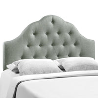 Modway - Sovereign Tissu rembourré Tête de lit King, Gris-Tête de lit moderne élégante