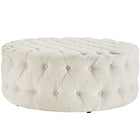Modway - Amour Tissu rembourré Ottoman - Beige-Tissu fin en polyester