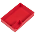 JAM Paper - Ensemble de plateaux de rangement de bureau empilables – 1 plateau supérieur et 2 plateaux à courrier – Rouge-Quantité : un bac à fournitures de bureau et deux bacs à courrier
