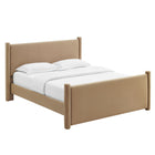 Modway - Rael Performance Velvet Lit de plateforme complet, Taupe-6