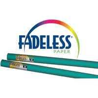 Fadeless Papier d'art pour tableau d'affichage, bleu sarcelle, 122 cm x 3,66 m, 4 rouleaux-Ultra résistant à la décolouration