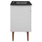 Modway - Harvest 36" Vanette de salle de bain - Gris Noir-Comptoir de bassin intégré