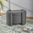 Modway - Nebula Boucle Rembourré Ottoman - Charbon de bois-Boucle Sellerie