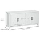HOMCOM - Buffet de cuisine style ferme 51,2 po L - blanc-Conception à quatre trous pour câbles pour une gestion discrète des fils 