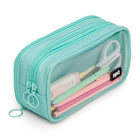 ZIPIT - Trousse à crayons à 3 poches “Half & Half” - Sarcelle-Dimensions: 7,8” L x 3,9” W x 2,3” D po