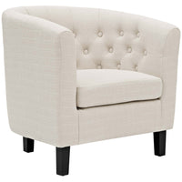 Modway - Prospect Tissu rembourré Fauteuil - Beige-Fauteuil de style Chesterfield