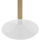 Modway - Whirl Manche Table à manger, Blanc-Tige naturelle de bouleau