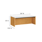 Modway - Kinetic Support mural de 38" Bureau - White Natural-Construction en plaques de particules et mélamine