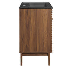 Modway - Render 24" Vanette de salle de bain - Noir noyer-Comptoir intégré