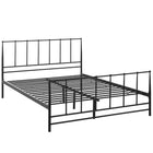 Modway - Estate Lit King, Brown-Lit plateforme de chalet nostalgique