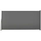 Outsunny - store latéral rétractable 118 po x 63 po avec résistance aux rayons UV et au vent - gris clair-Stores latéraux flexibles pour une utilisation en extérieur et en intérieur
