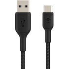 Belkin - Câble tressé USB-A vers USB-C, 1 mètre, noir-Prend en charge la charge standard jusqu'à 15 W