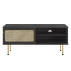 Modway - Cambria 47 po Meuble TV, Noir-Trous de gestion des câbles