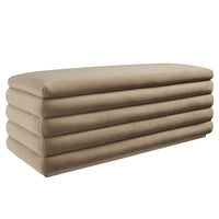 Modway - Mezzo Rembourré Performance Velvet Établi de rangement - Taupe-Chenal Touffé