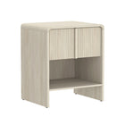 Manhattan Comfort - Table de nuit contemporaine Novara 22" à 1 tiroir - Chêne blanchi-Bords arrondis : Les contours doux ajoutent un attrait visuel et un aspect lisse et soigné
